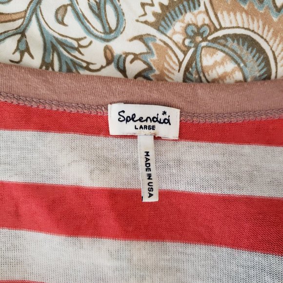 Splendid 3/4 Sleeve Striped Tee - Picture 2 of 2
